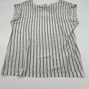 Christian Siriano Striped Linen Top Knot Detail Size Medium